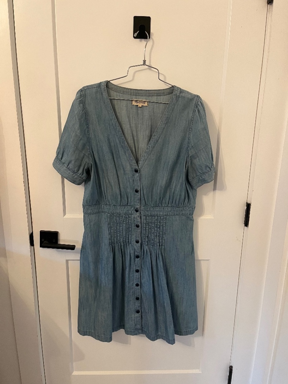 Madewell Chambray Fit & Flare Dress